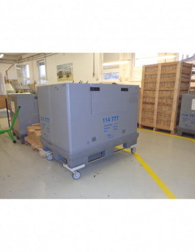 Palettenwagen 80 x 120 cm, Lenkrollen (ohne Bremse)