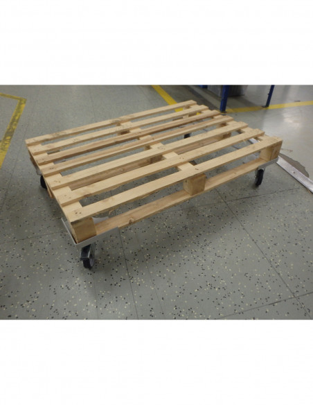 Palettenwagen 80 x 120 cm, Lenkrollen (ohne Bremse)