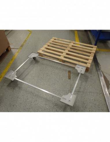 Palettenwagen 80 x 120 cm, Lenkrollen (ohne Bremse)