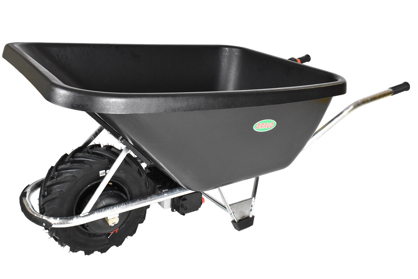 Motúčko STANDARD KLASIK - elektrické kolečko Plastová korba 200l Pneumatika 16 cm Pozinkovaný rám