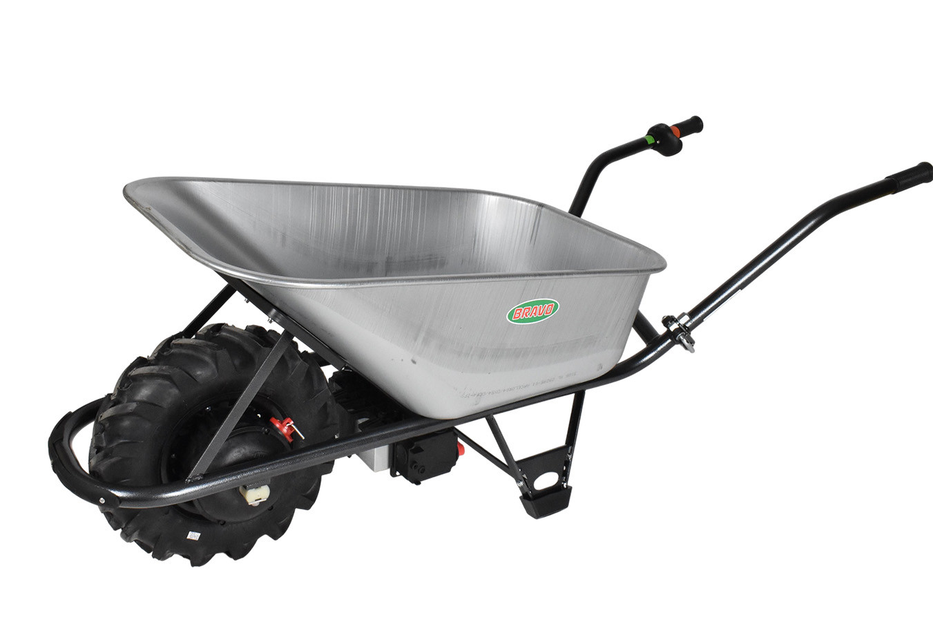 Motúčko STANDARD KLASIK - elektrické kolečko Pneumatika 10 cm Pozinkovaná korba 100 l Skládací rám