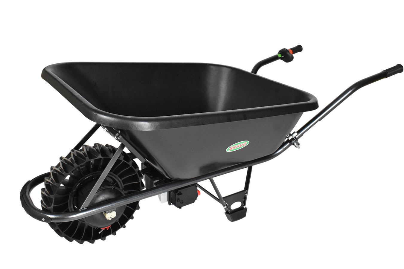 Motúčko STANDARD KLASIK - elektrické kolečko Plastová korba 120 l Skládací rám Lamelová 10 cm