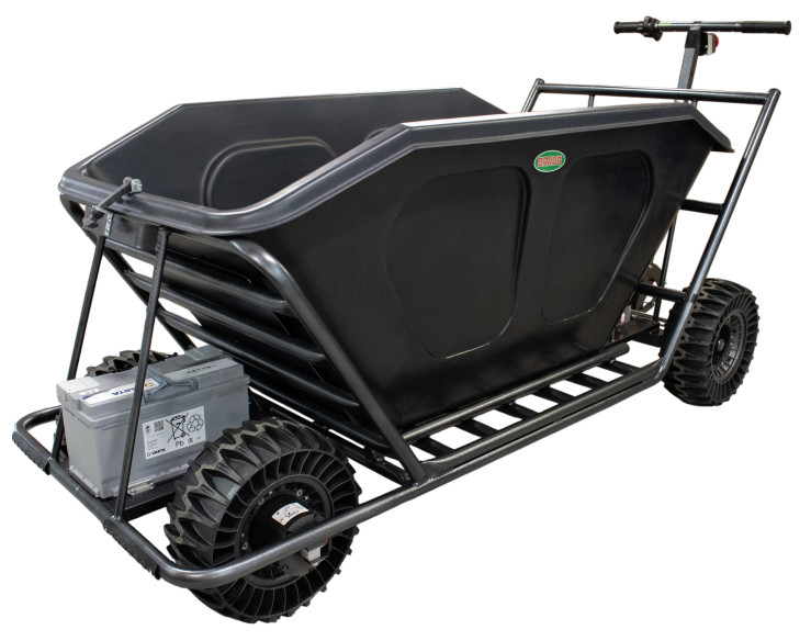 Jumbo Double with 500 l plastic bin and control rod