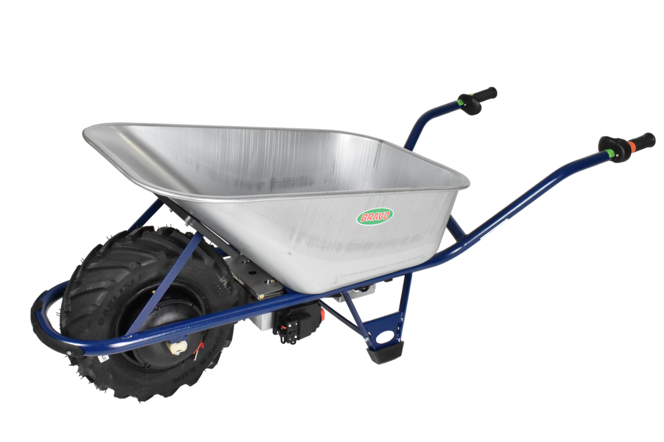 Motúčko EXTRA HERKULES - elektrické kolečko Pozinkovaná korba 100 l Standardní rám Pneumatika 16 cm 1 x AGM 12 V / 22 Ah