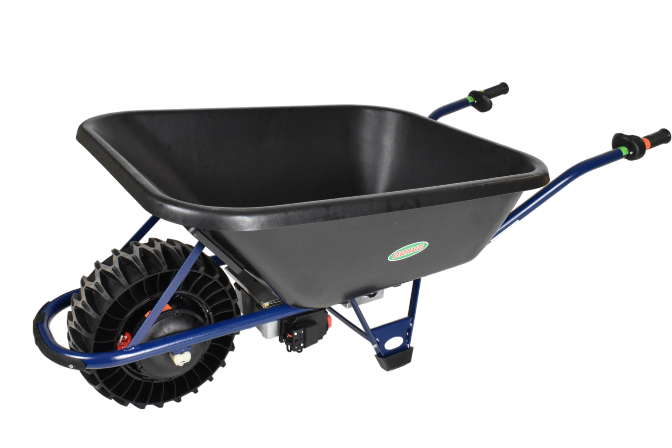Motúčko EXTRA HERKULES - elektrické kolečko Standardní rám Plastová korba 120 l Lamelová 16 cm 1x LiFePo 12 V / 25 Ah