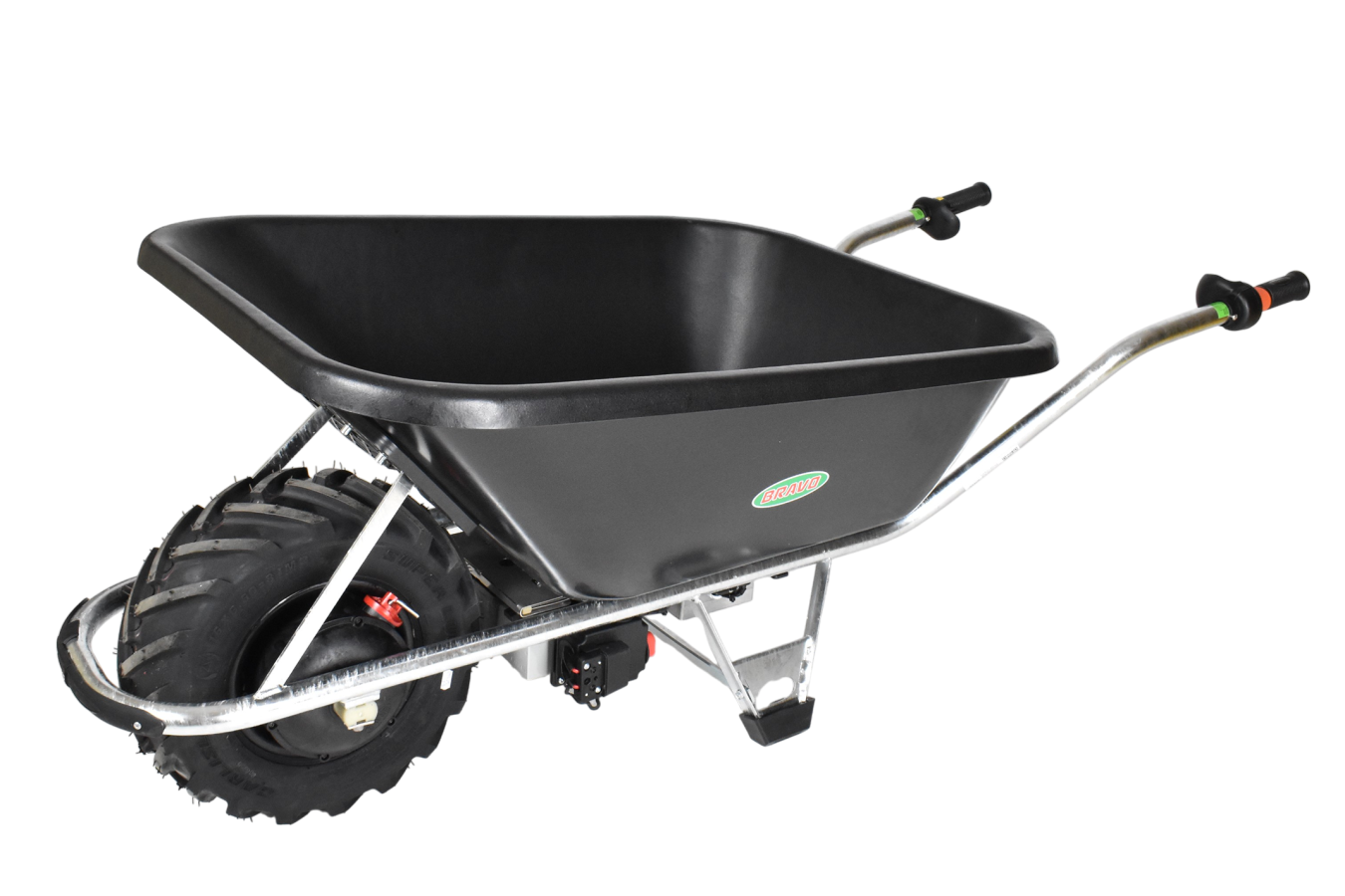 Motúčko EXTRA HERKULES - elektrické kolečko Plastová korba 120 l Pneumatika 16 cm Pozinkovaný rám 1x LiFePo 12 V / 25 Ah