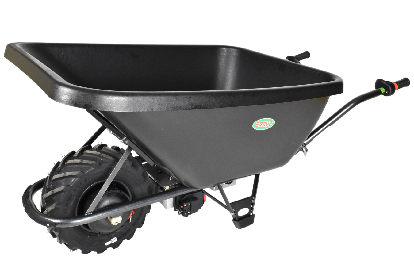 Motúčko EXTRA HERKULES - elektrické kolečko Plastová korba 200l Pneumatika 16 cm Skládací rám 1x LiFePo 12 V / 25 Ah