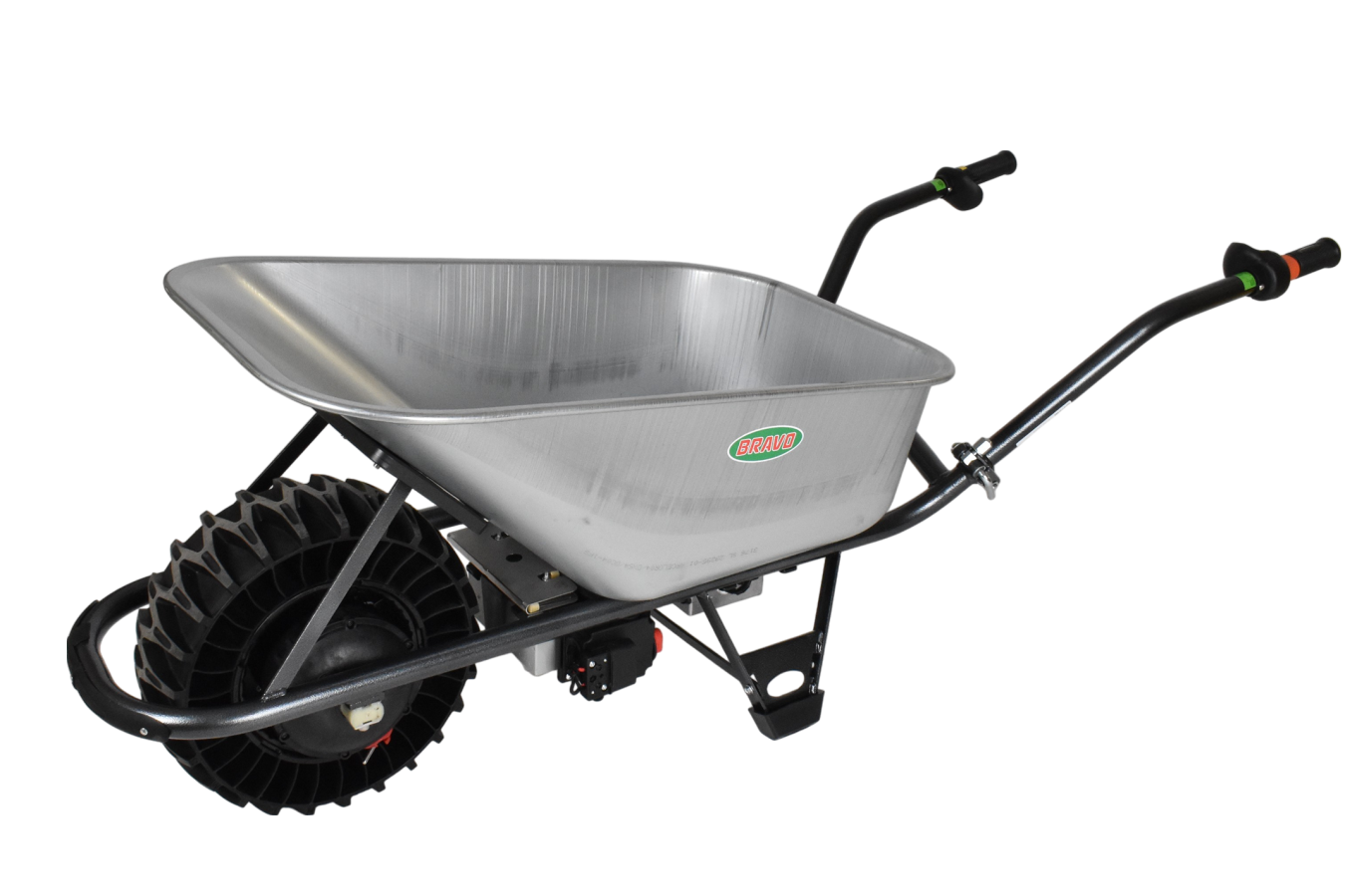 Motúčko EXTRA HERKULES - elektrické kolečko Pozinkovaná korba 100 l Skládací rám Lamelová 16 cm 1x LiFePo 12 V / 25 Ah
