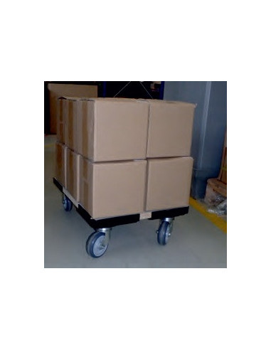 Wagen für Kisten 40 x 40 cm, Lenkrollen (1x Feststellbremse)