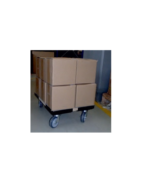 Wagen für Kisten 40 x 40 cm, Lenkrollen (1x Feststellbremse)