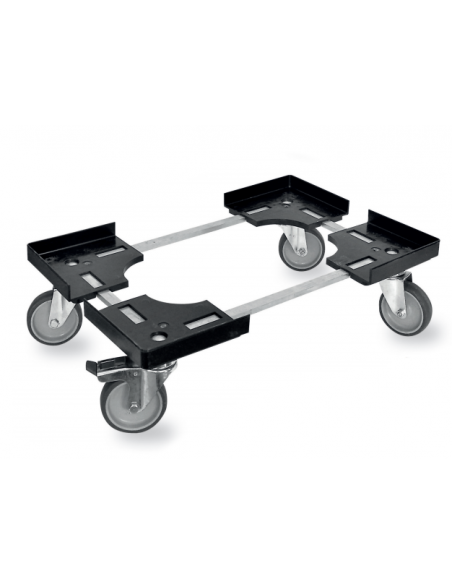 Wagen für Kisten 40 x 40 cm, Lenkrollen (1x Feststellbremse)