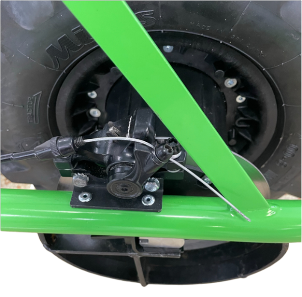 Mechanická brzda k Motúčkům jednokolovým