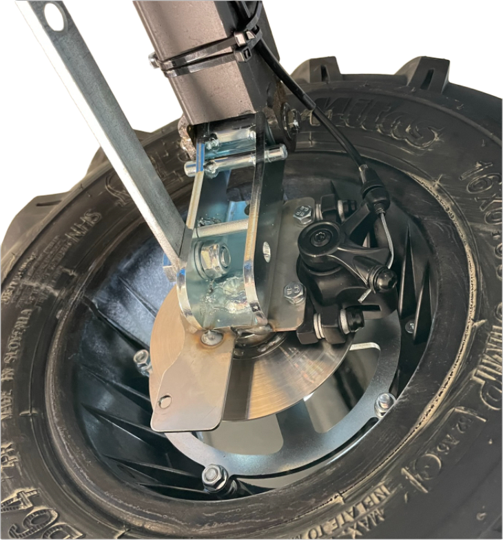 Levně Mechanická brzda k čtyřkolovým strojům