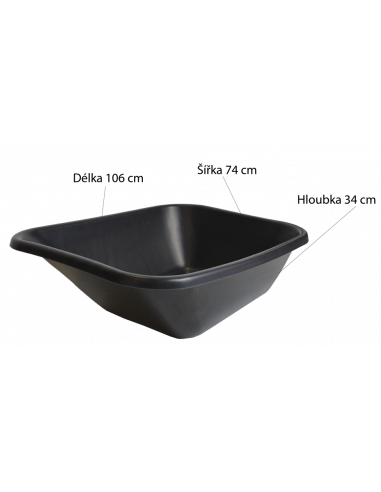 Plastikowe wiadro z krawatem 120 l