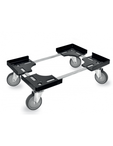 Wagen für Kisten 40 x 60 cm, Lenkrollen